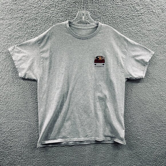 Crown Ivy Mens Tee Shirt Large Gray Southern Tradition Dog Truck Graphic Casual - Picture 2 of 7